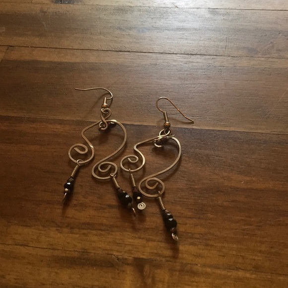 Wire & Bead Earrings - Picture 2 of 4
